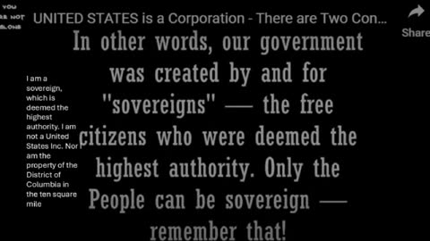 The Government was created by and for "SOVEREIGNS