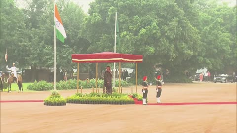 PM Modi at ceremonial reception of the Crown Prince of Saudi Arabia, Mohammed bin Salman Al Saud