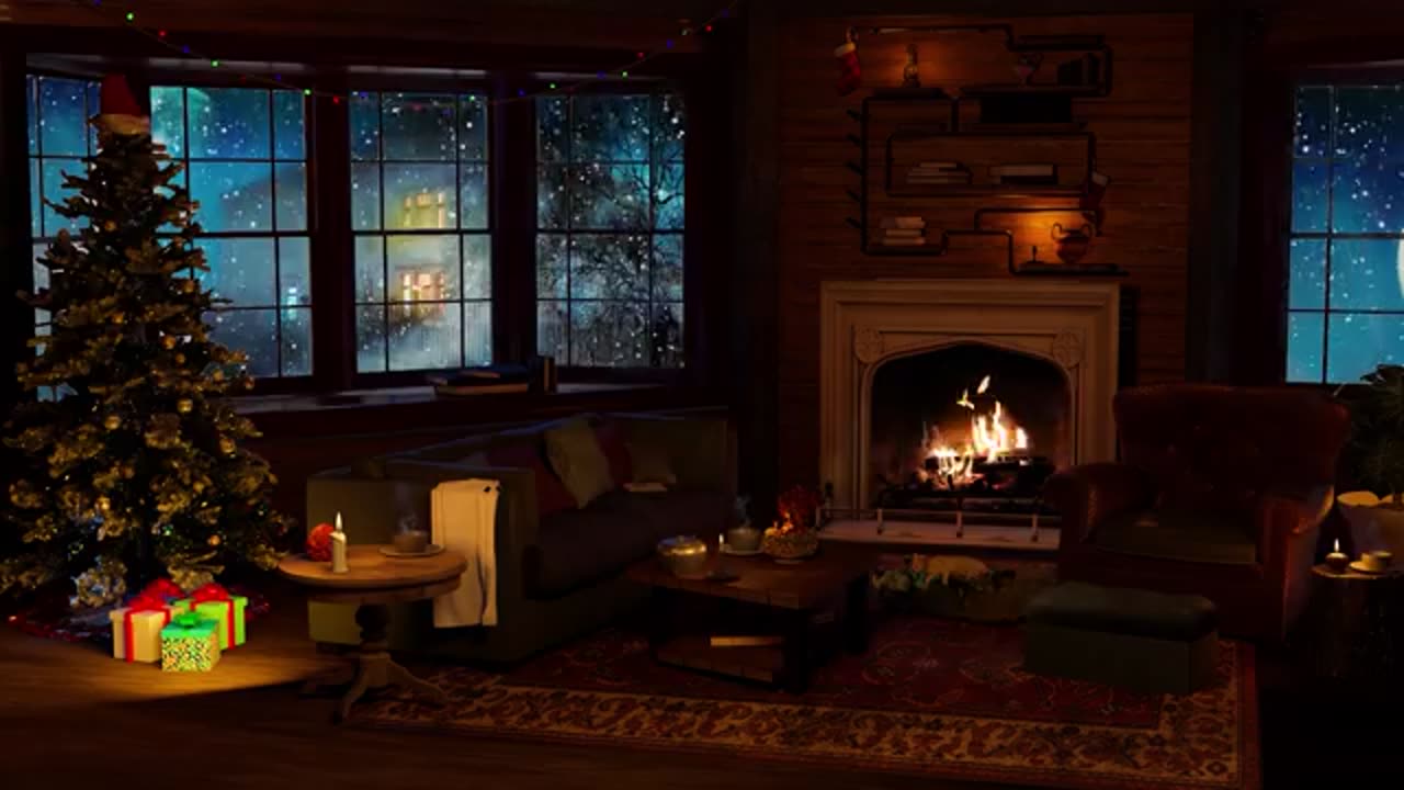 Beautiful video of Fireplace in beautiful house