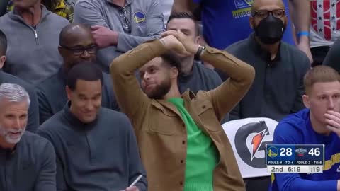 Steph Curry couldn’t believe his eyes after Warriors actually did something good😂