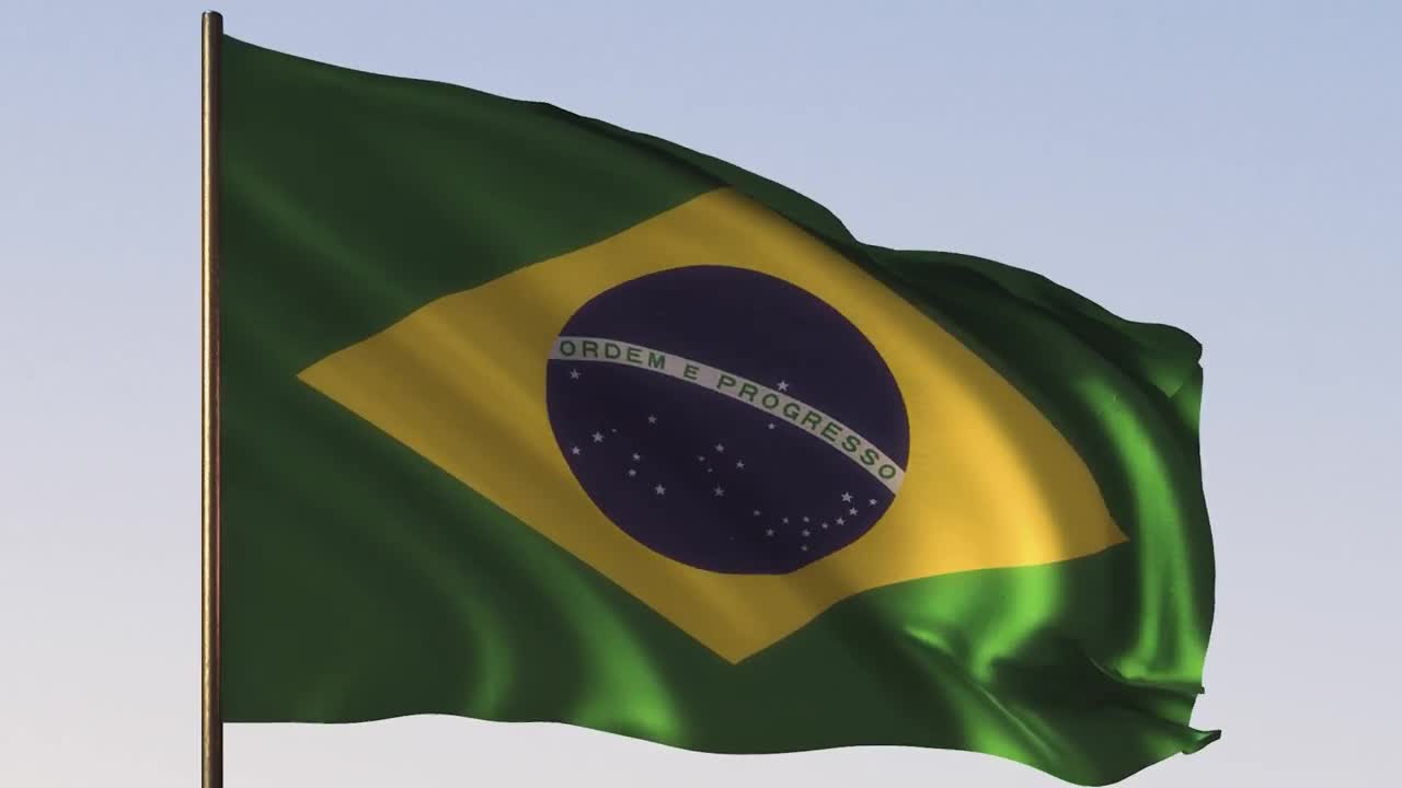 Brazil Flag | Bandeira do Brasil | ROYALTY FREE [4K] 20 SEC LOOP