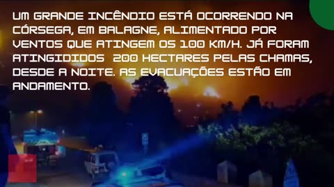 Itália, incêndios na Córsega