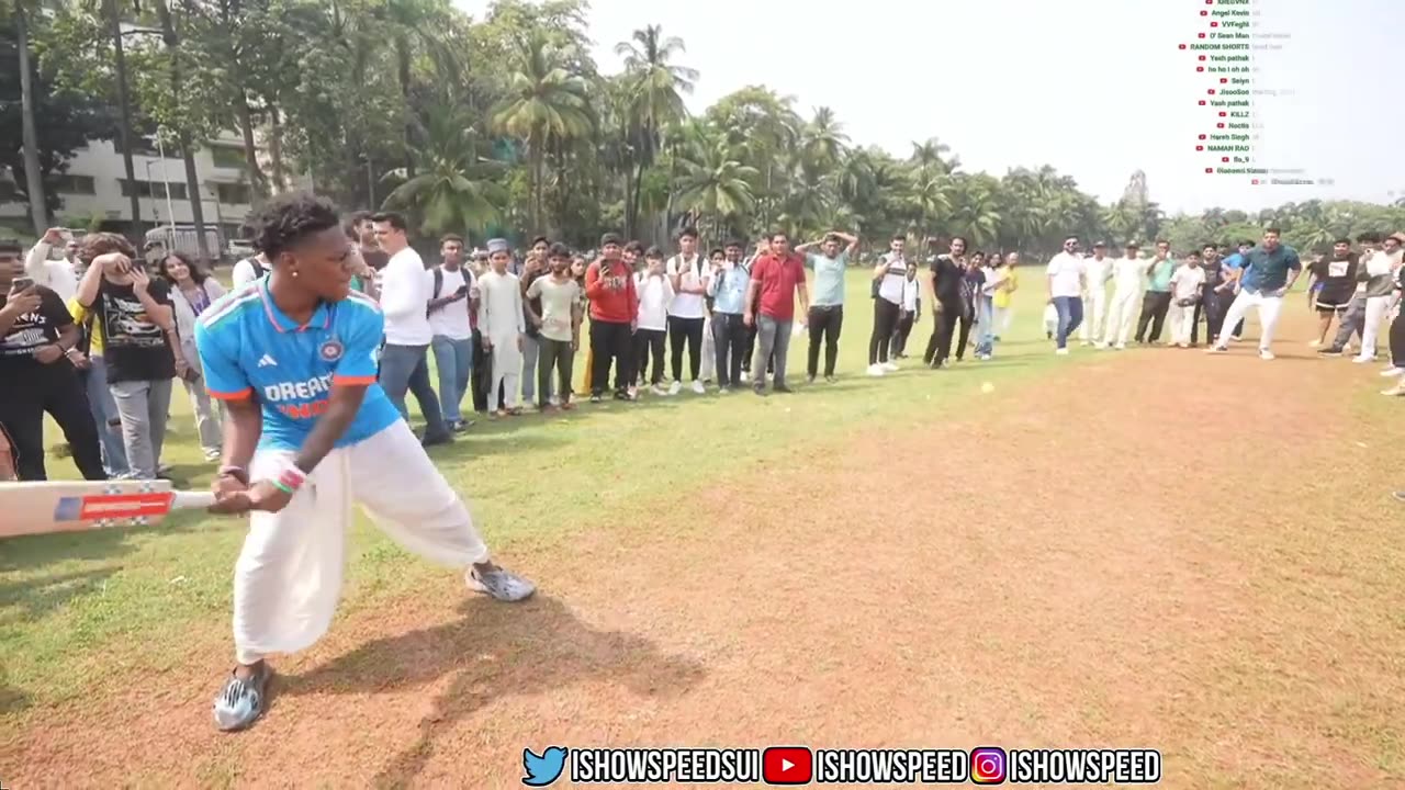 Ishowspeed plays cricket in india for very first time😂🏏