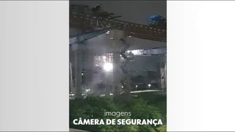 beam collapses from subway work in sao paulo brazil