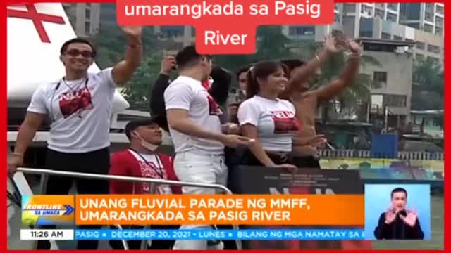 First-ever fluvial parade ng MMFF, umarangkada sa Pasig River