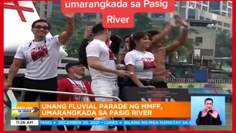 First-ever fluvial parade ng MMFF, umarangkada sa Pasig River