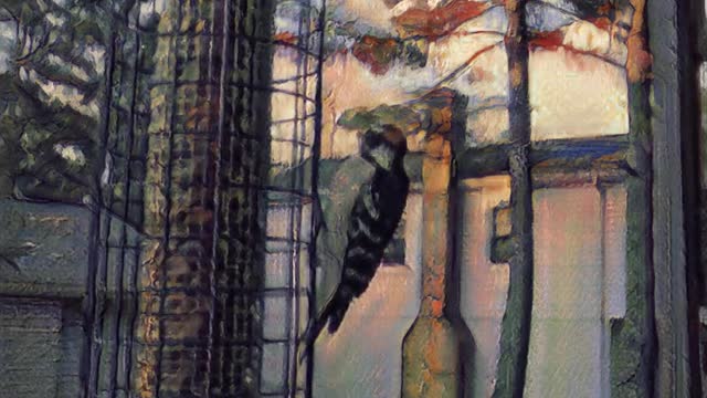 GoPro Hero of Various Birds Restyled By AI as a Paul Cézanne Painting