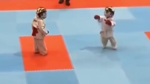 Cute karate kid