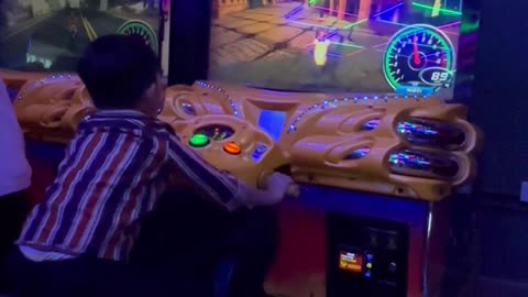 Cute boy play Games