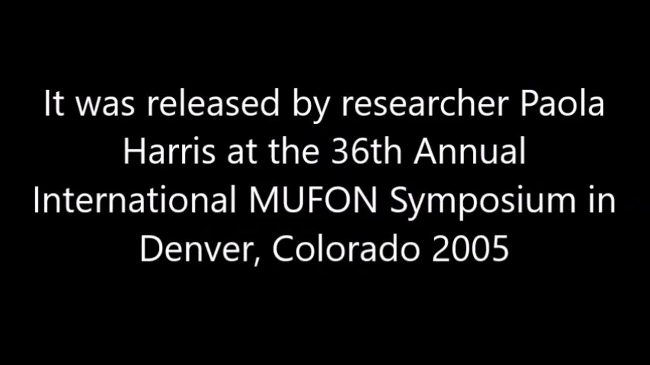 Cet OVNI publié lors d'un symposium international du MUFON n'a jamais été démystifié