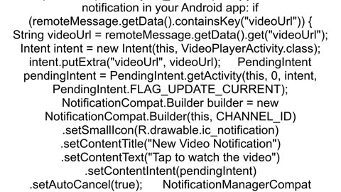 is it possible to add video in android push notification