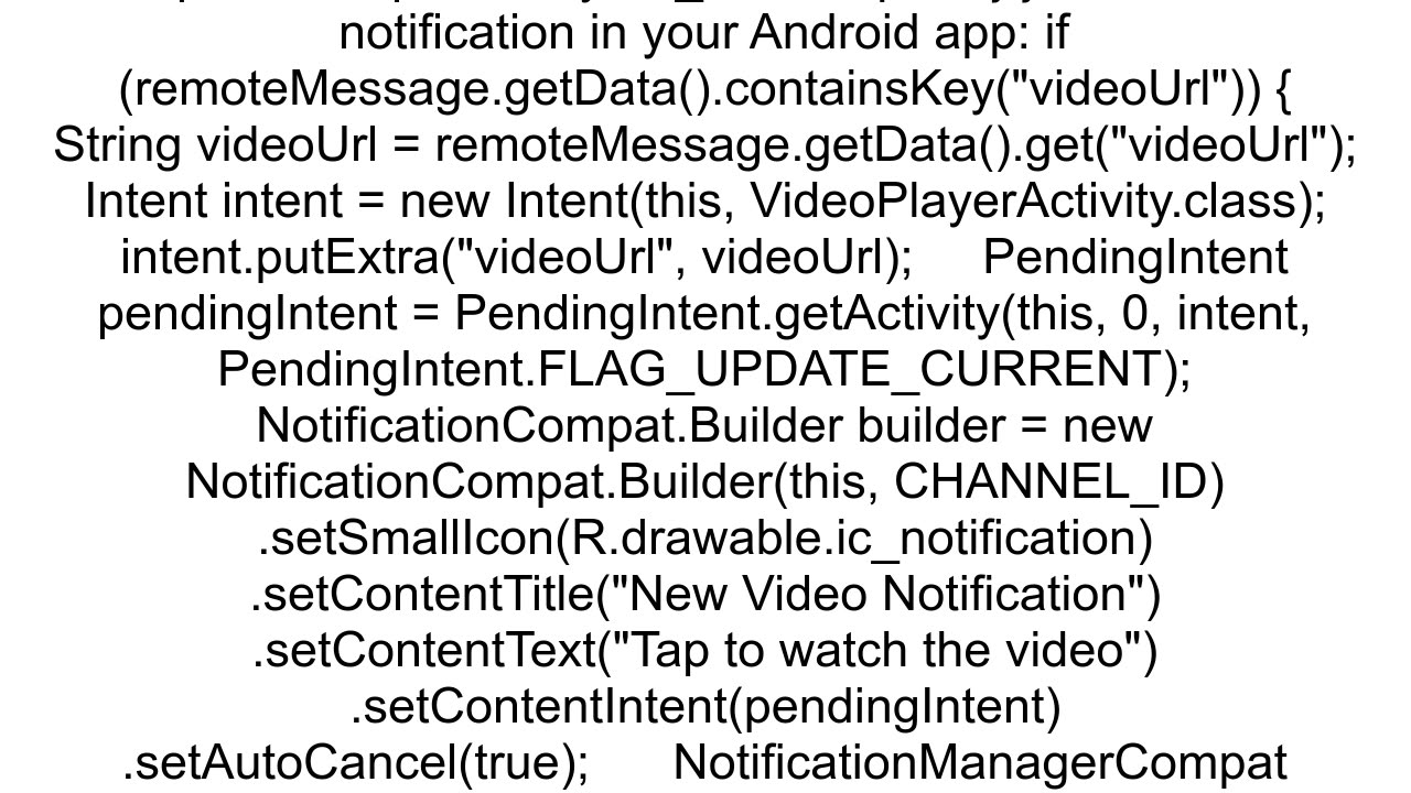 is it possible to add video in android push notification