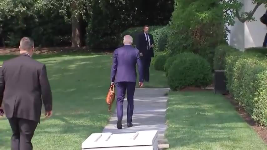 A Confused President Joe Biden Wanders Into The Bushes