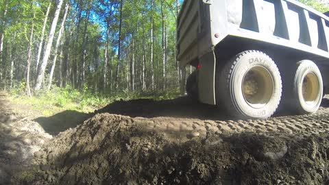 Putting in the driveway - Part 2 || guy builds a homestead by himself in Alaska