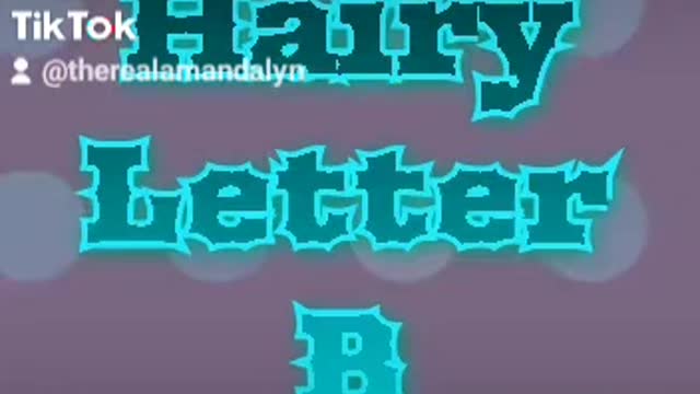 HAIRY LETTERS B MUSIC MONSTERS