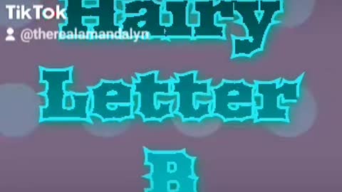 HAIRY LETTERS B MUSIC MONSTERS