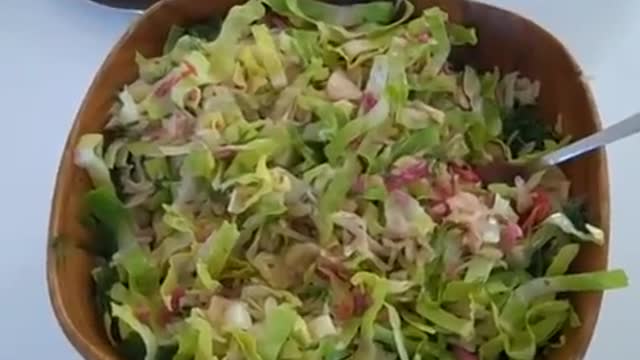 60 SECONDS TO RAW FOOD - ROMAINE SAUERKRAUT AND DILL SALAD - Apr 26th 2011