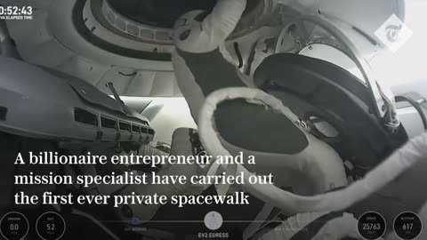 Moment billionaire steps off SpaceX Polaris Dawn in 'risky' private spacewalk