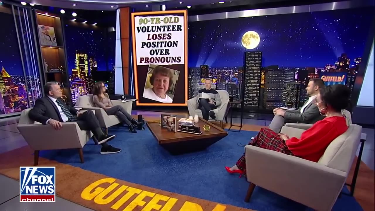 Gutfeld___ A 90-year-old lost her job for asking about pronouns