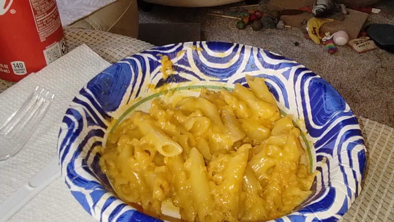 Eating Macaroni And Cheese Cooked By Wife's Relative, Dbn, MI, 8/21/24