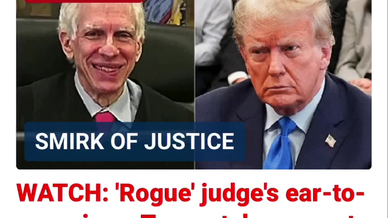 Rogue "Judge" grin as Trump takes a seat in courtroom