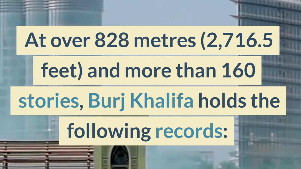 Facts about burj khalifa