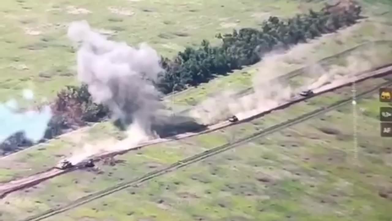 A convoy of M2 Bradley infantry fighting vehicles and Leopard 2A6 tanks break through the defense!