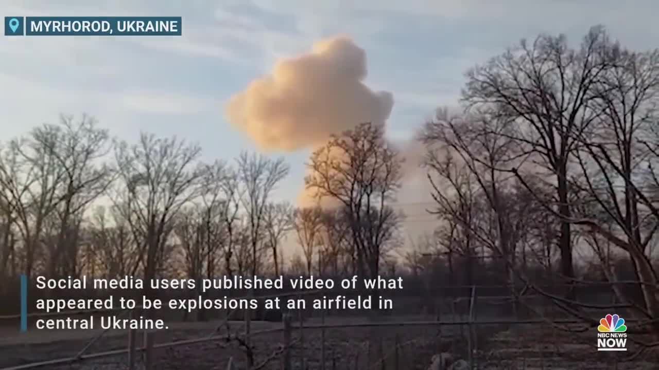 Scale of russia_s attack on ukraine captured in pre-dawn Explosions boombed appartments