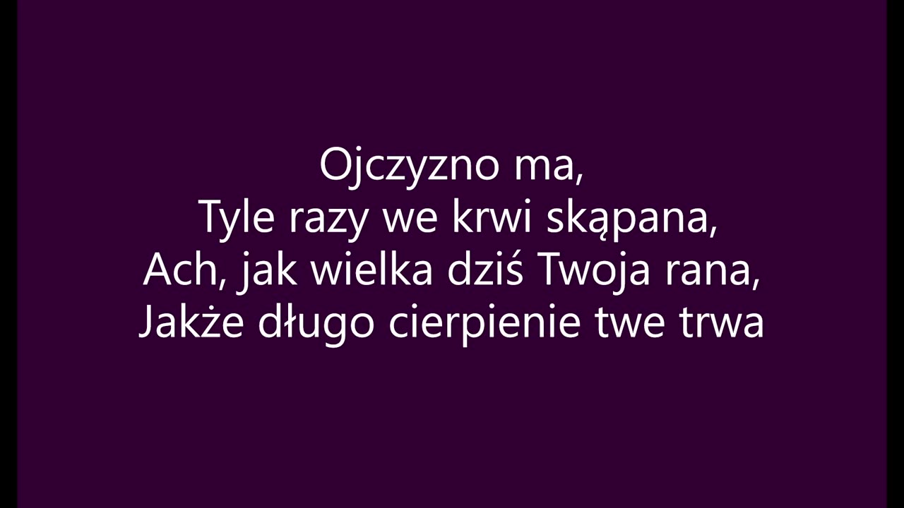 Ojczyzno ma