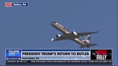 Trump flyover at the Butler rally!