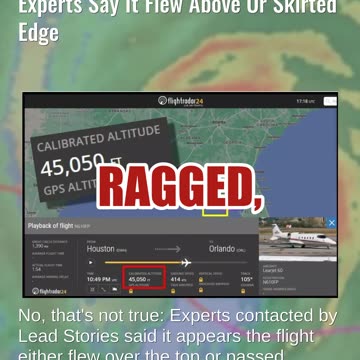 Fact Check: Private Jet Did NOT Fly Through Eye Of Hurricane Helene -- Flew Above Or Skirted Edge