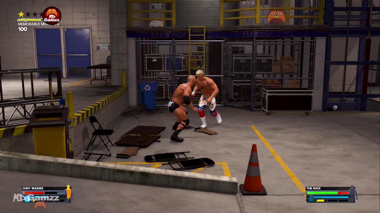 Cody Rhodes vs The Rock on car WWE Match