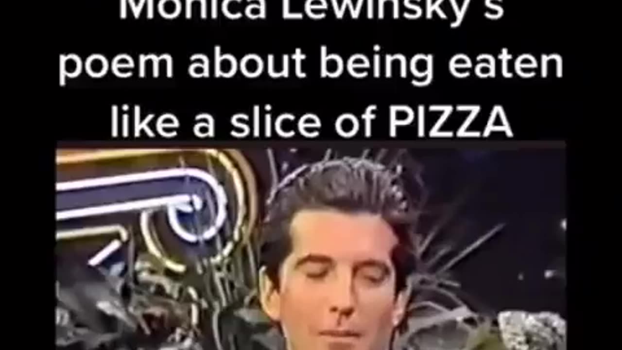 JFK Jr. reading 9 year old Monica Lewinsky's letter about pizza?