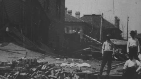 Wreck Of Tremont Hotel, Galveston (1900 Original Black & White Film)