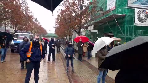 Frauen Bustour Demo in Balingen mit Eva Rosen, Antonia und Anna am 22.12.2020