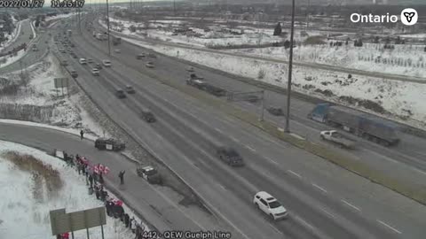 OPP have closed the southbound Guelph Line ramp to the EBQEW