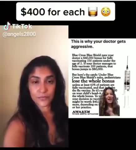 Doctors & Hospitals are getting PAID$ as much as $80,000 PER 200 JABBED.