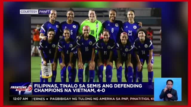 Filipinas, pasok sa final ng AFF Women'sChampionship