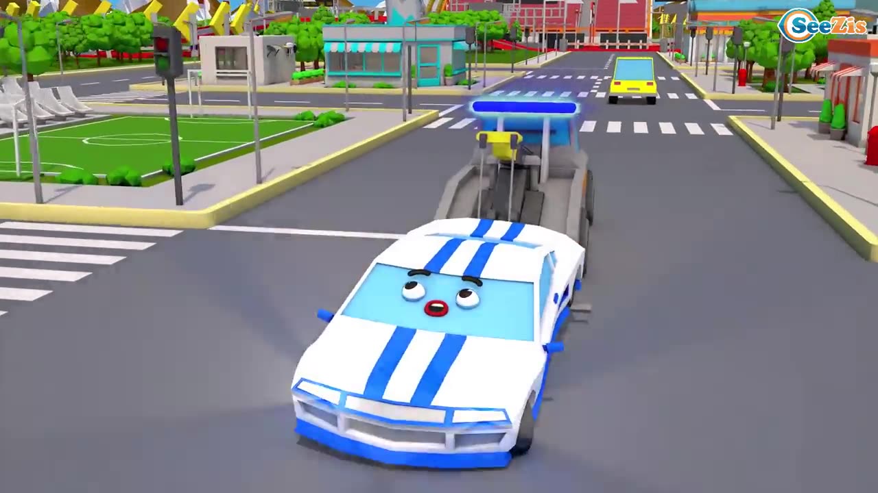 Watch Non-Stop 20 Minute 3D Car Cartoon For Kids