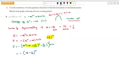 QUADRATICS- PART 5( FINDING MAXIMUM & MINIMUM VALUES OF QUADRATIC EQ,N)