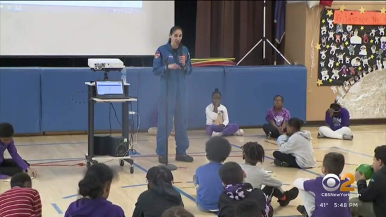 NASA Astronauts Lt. Col. Jasmine Moghbeli visit Lenox elementary