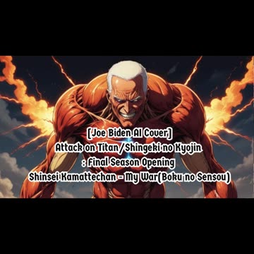 [Joe Biden sings/AI Cover] Attack on Titan : Final Season Opening | Shinsei Kamattechan - My War