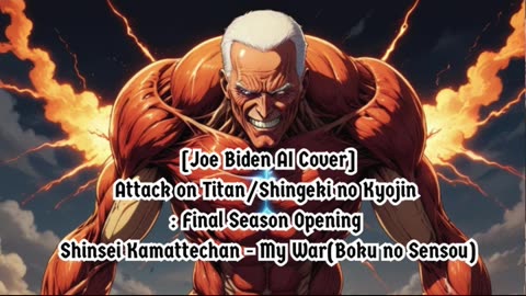 [Joe Biden sings/AI Cover] Attack on Titan : Final Season Opening | Shinsei Kamattechan - My War