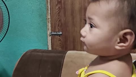 Little baby reaction to miss Rachel