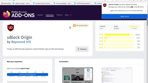 Firefox add-on privacy and add blocker uBlock Origin review
