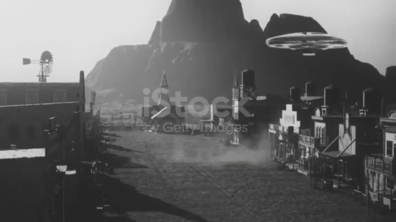 UFO OVER A TOWN VALLEY