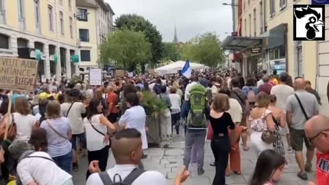 Pau, France: Vaccine Passport Protests August 21, 2021