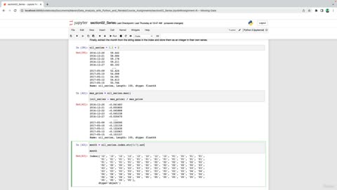 SOLUTION Series Operations/Pandas Series video 18