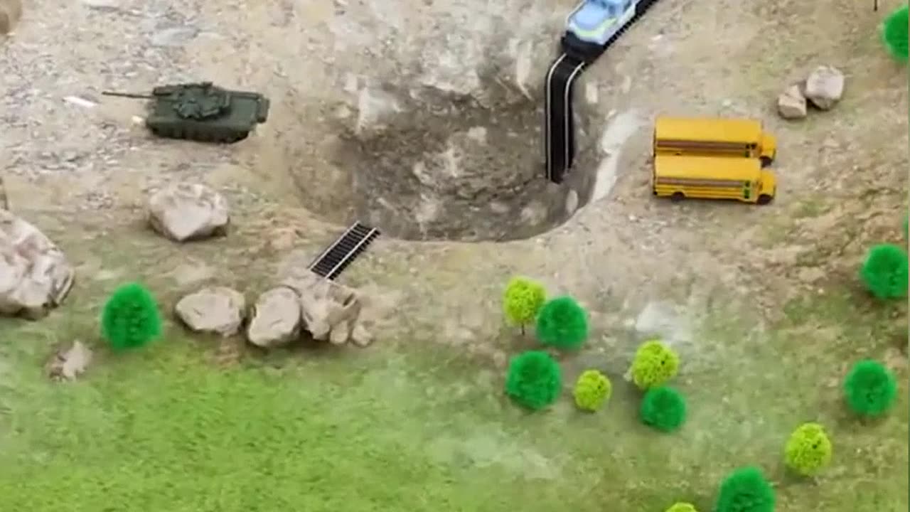 Train Vs Giant Pit