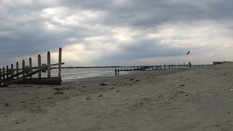 Timlapse of the sea at the beach. West wittering. SEP 2022